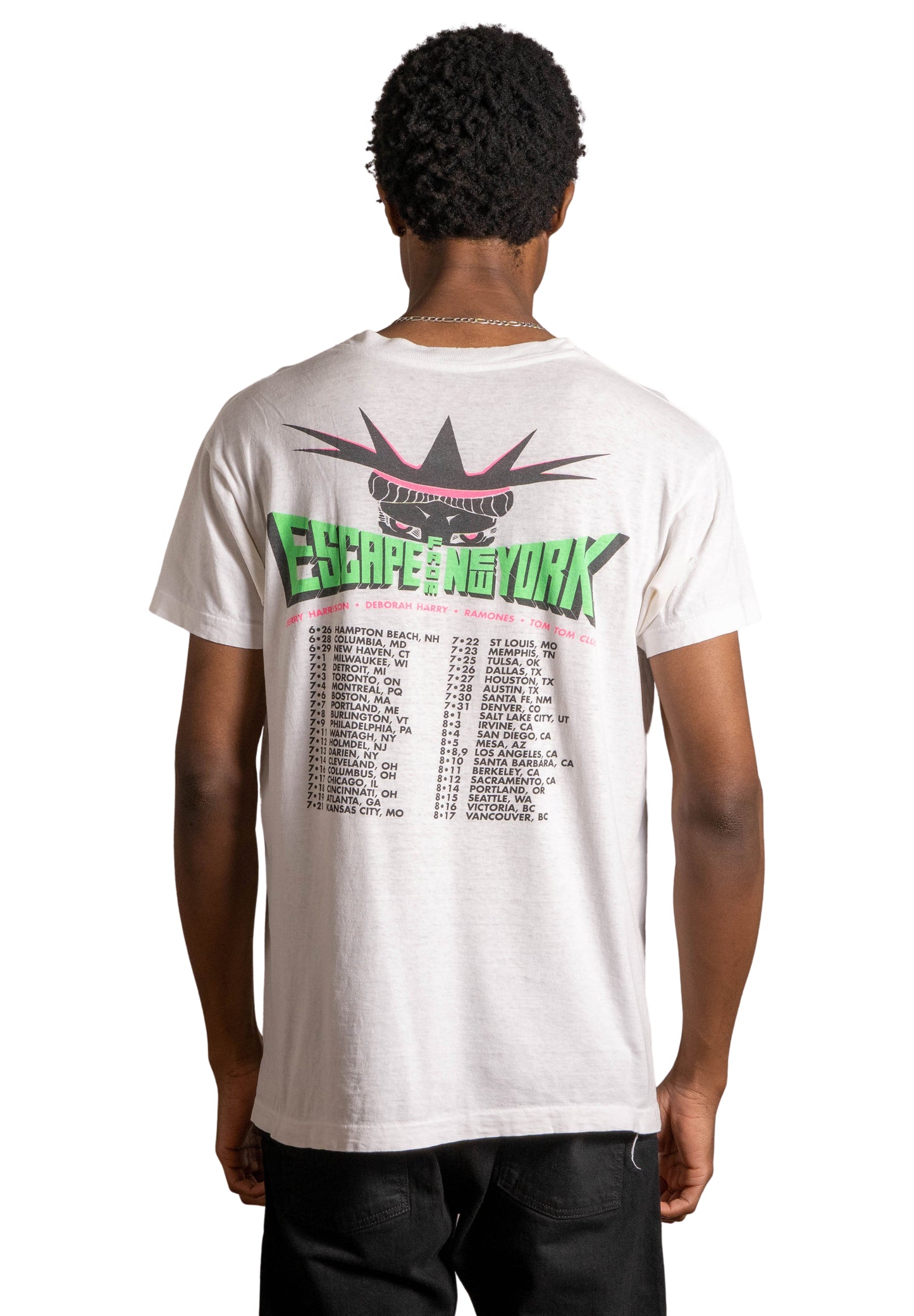 Vintage 1990 Deborah Harry & Ramones Escape From NY Tour T-Shirt