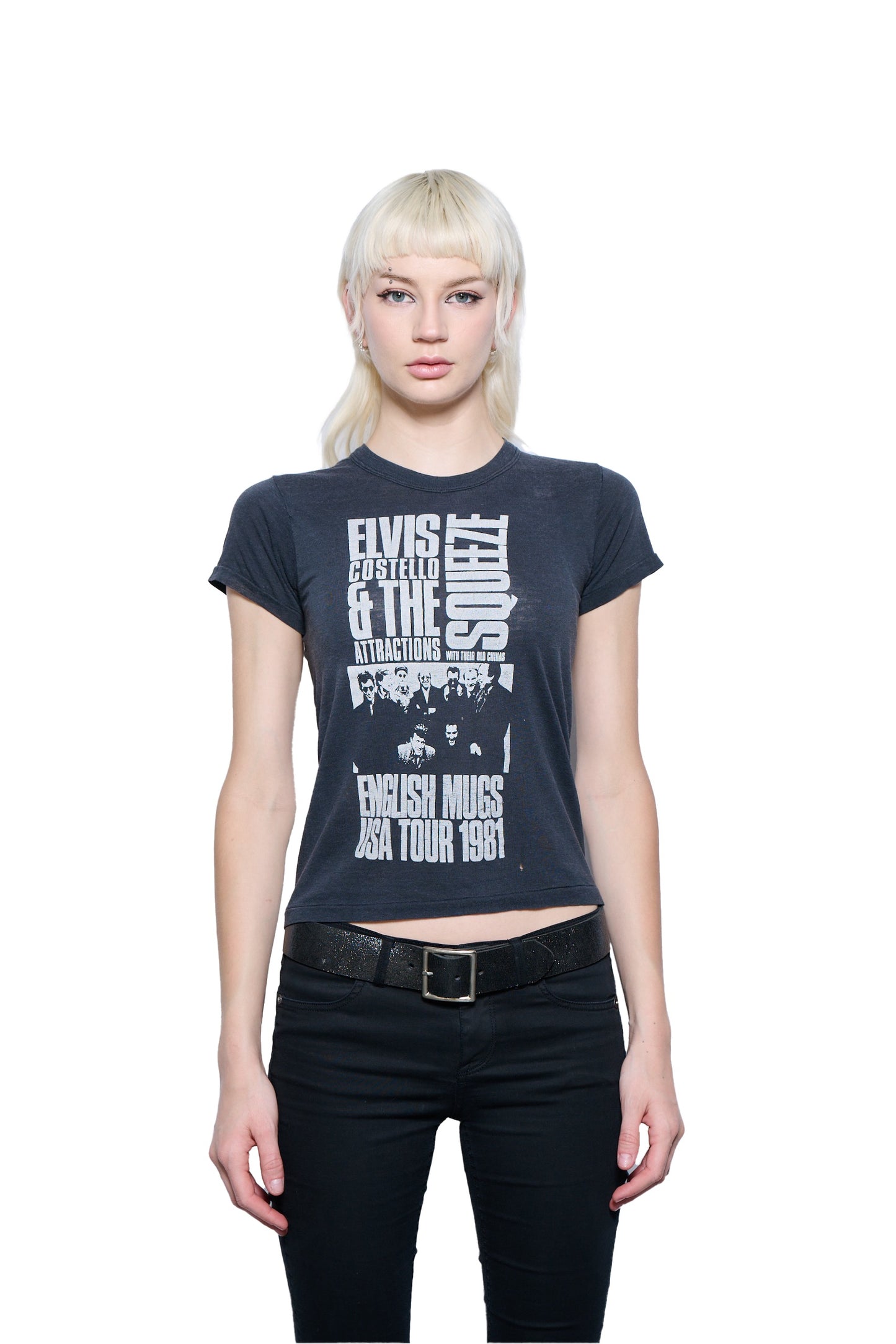 Vintage 1981 Elvis Costello & Squeeze Tour T-Shirt