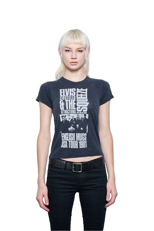 Vintage 1981 Elvis Costello & Squeeze Tour T-Shirt