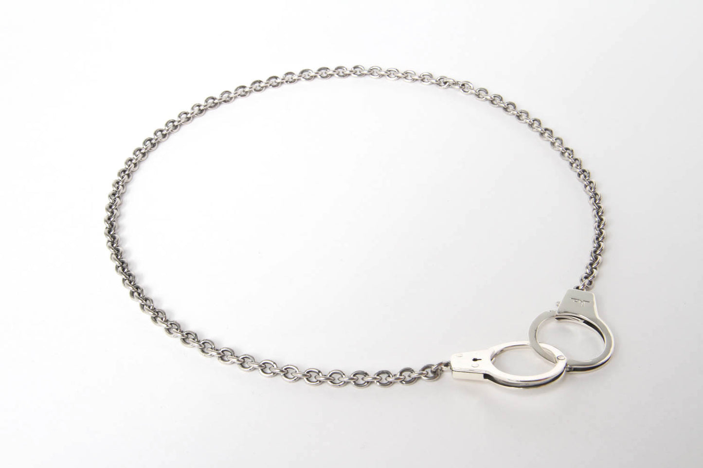 Kelly Cole Sterling Silver Functional Handcuff Necklace - Kelly Cole USA