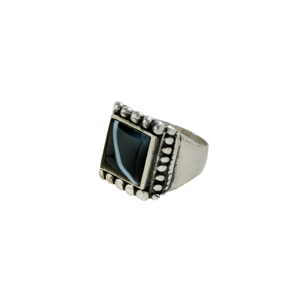Women's Black Onyx "Marquee" Ring Size 8