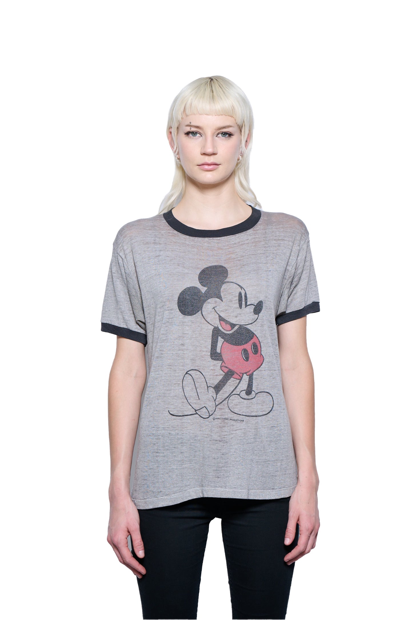 VIntage 1980's Mickey Mouse Ringer T-Shirt
