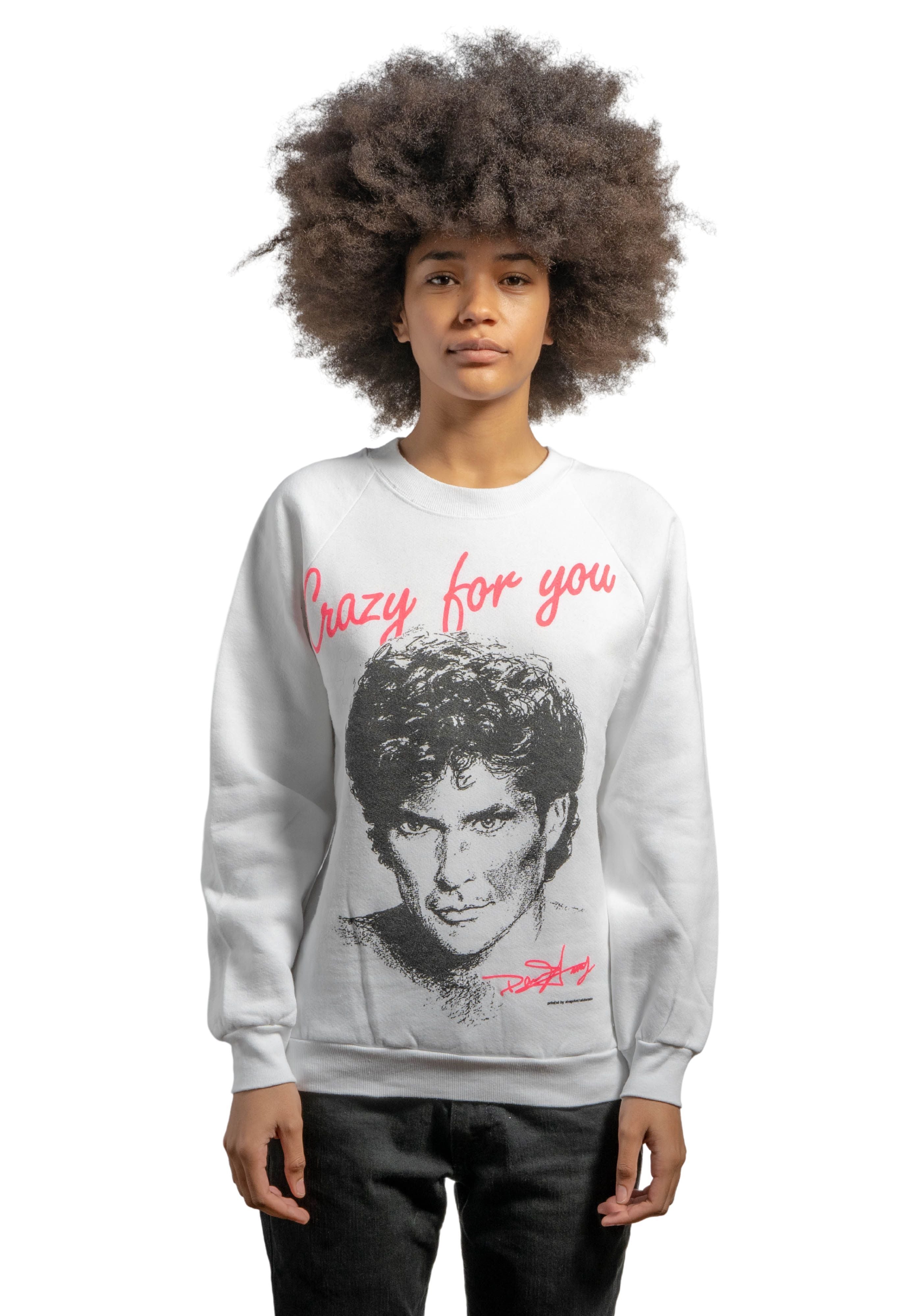 Vintage 1980s David Hasselhoff Crazy for You Sweatshirt